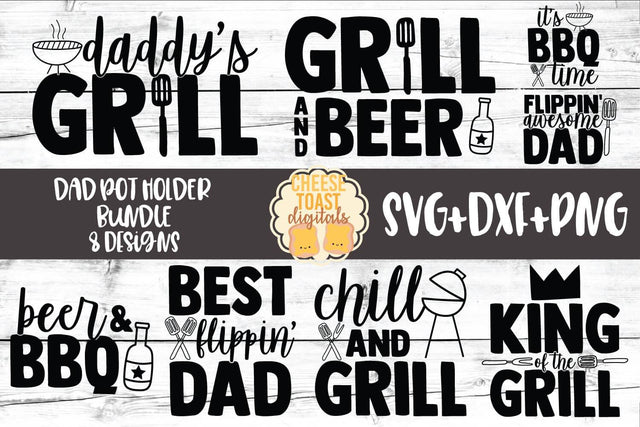 Dad Pot Holder SVG Bundle SVG Cheese Toast Digitals 