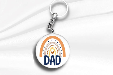 Dad Rainbow Keychain SVG Bundle SVG DESIGNS DARK 