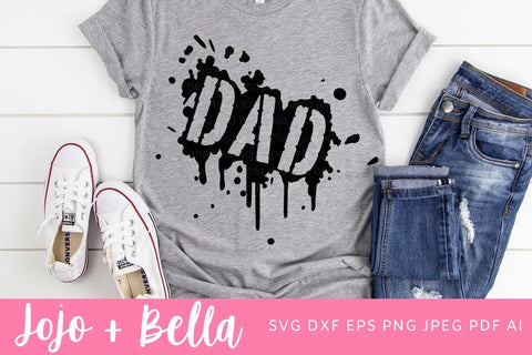 Dad Splat Svg, Fathers Day Svg, Dad Svg, Dad t shirt svg, Gift, Dad Appreciation, Dad, Cricut, Silhouette, Family Svg, paint splat svg SVG Jojo&Bella 