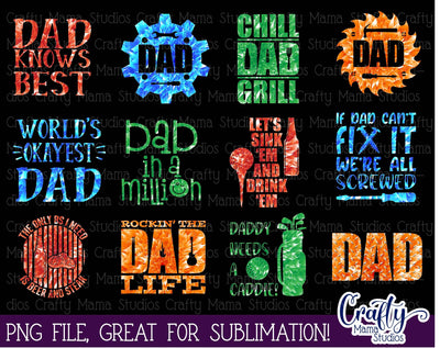 Dad Sublimation Bundle, Dad Life PNG, Father's Day Bundle SVG Crafty Mama Studios 
