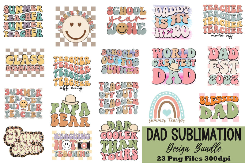 Dad Sublimation Design Bundle Sublimation Rupkotha 