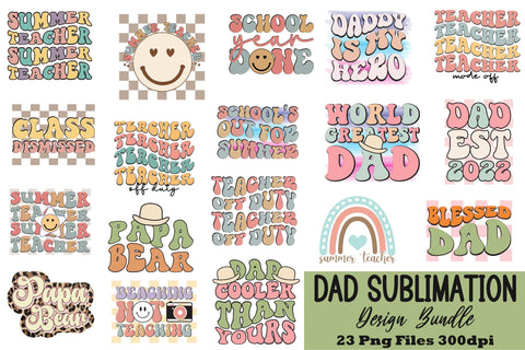 Dad Sublimation Design Bundle Sublimation Rupkotha 
