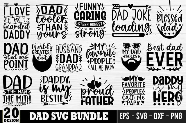 Dad SVG Bundle, Dad Quotes, Father's day SVG Bundle SVG FiveStarCrafting 