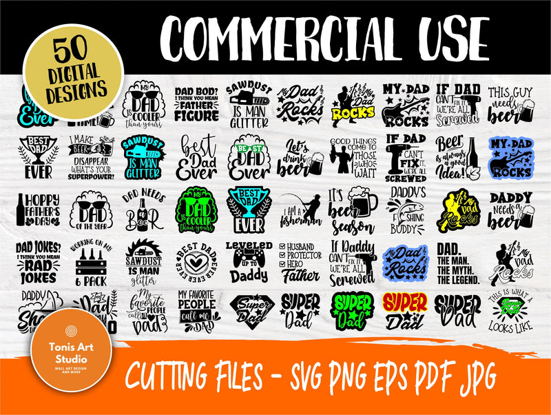 Dad SVG Bundle, Fathers Day Svg, Best Dad Ever Svg SVG TonisArtStudio 