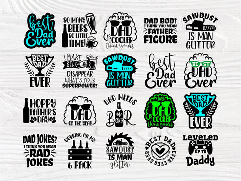 Dad SVG Bundle, Fathers Day Svg, Best Dad Ever Svg - So Fontsy