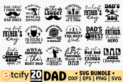 Dad SVG Bundle, Father's Day SVG Bundle SVG etcify 