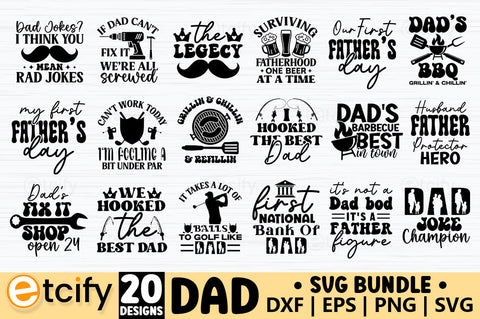 Dad SVG Bundle, Father's Day SVG Bundle SVG etcify 