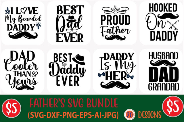 Dad svg bundle, father's day svg, dad quote svg, funny dad svg, gift for dad svg, dad shirt svg, dad mug svg, dad life svg,best dad ever svg SVG Blessedprint 
