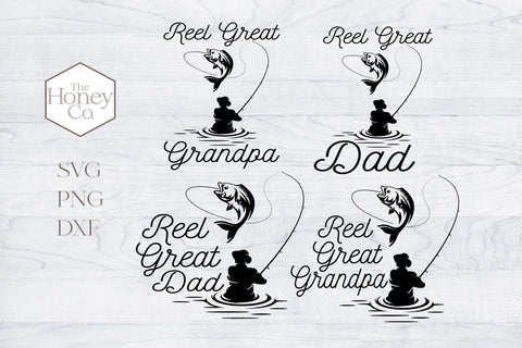 Dad SVG Bundle PNG DXF Fathers Day Grandpa Gift Grilling Fishing SVG The Honey Company 