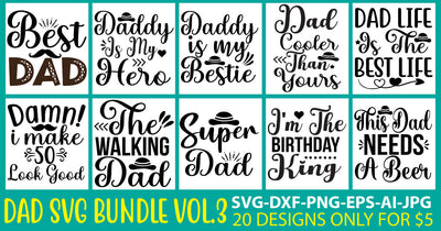 Dad Svg Bundle SVG Syaman 