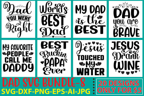 Dad Svg Bundle SVG Syaman 