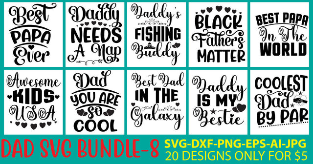 Dad Svg Bundle SVG Syaman 