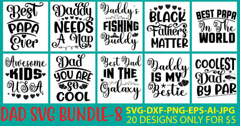 Dad Svg Bundle SVG Syaman 