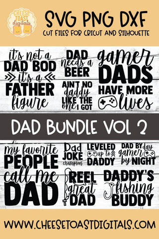 Dad SVG Bundle Vol 2 | Father's Day SVG Cheese Toast Digitals 