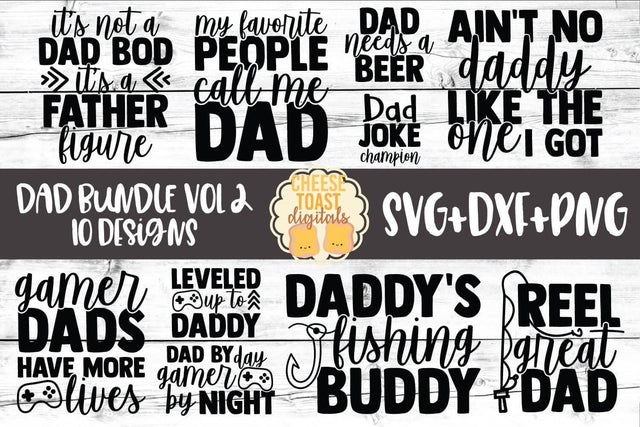 Dad SVG Bundle Vol 2 | Father's Day SVG Cheese Toast Digitals 