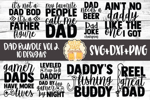 Dad SVG Bundle Vol 2 | Father's Day SVG Cheese Toast Digitals 