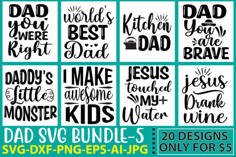Dad Svg Bundle Vol. 3 SVG Syaman 