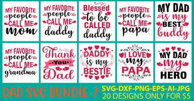 Dad Svg Bundle Vol. 5 SVG Syaman 