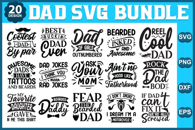 Dad SVG Bundle.Father's SVG Cut Files, Layered Cut File Cricut, SVG Designangry 