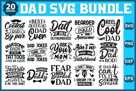 Dad SVG Bundle.Father's SVG Cut Files, Layered Cut File Cricut, SVG Designangry 