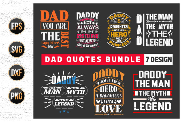 Dad SVG, Daddy, Best Dad, Happy Fathers Day, Father's Day SVG Bundle SVG uniquesvg99 