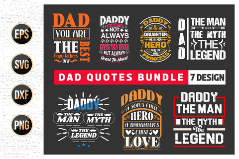 Dad SVG, Daddy, Best Dad, Happy Fathers Day, Father's Day SVG Bundle SVG uniquesvg99 