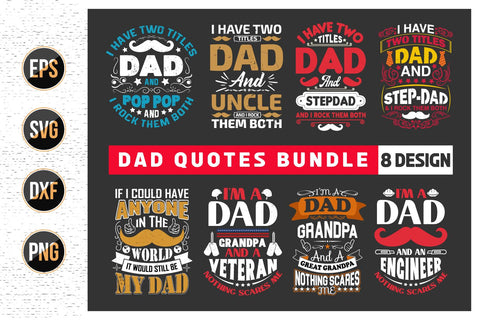 Dad SVG, Daddy, Best Dad, Happy Fathers Day, Father's Day SVG Bundle SVG uniquesvg99 