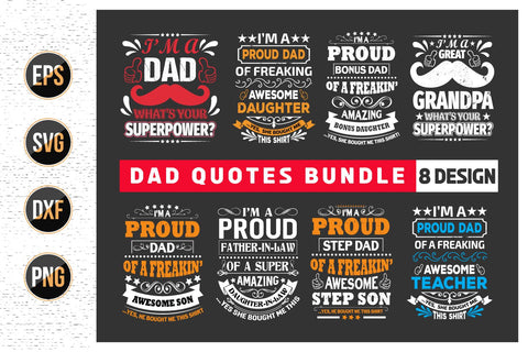 Dad SVG, Daddy, Best Dad, Happy Fathers Day, Father's Day SVG Bundle SVG uniquesvg99 