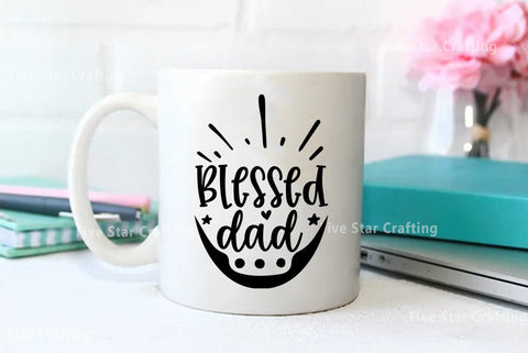Dad SVG Design, Blessed dad SVG FiveStarCrafting 