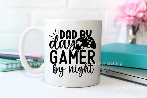 Dad SVG Design, Dad by day gamer by night SVG FiveStarCrafting 