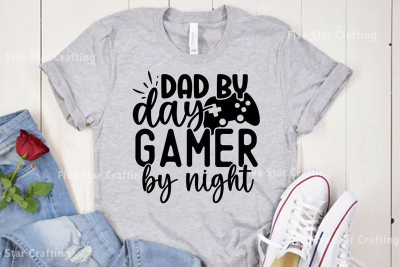 Dad SVG Design, Dad by day gamer by night SVG FiveStarCrafting 