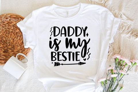 Dad SVG Design, Daddy is my bestie SVG FiveStarCrafting 