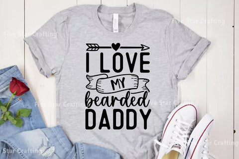 Dad SVG Design, I love my bearded daddy SVG FiveStarCrafting 