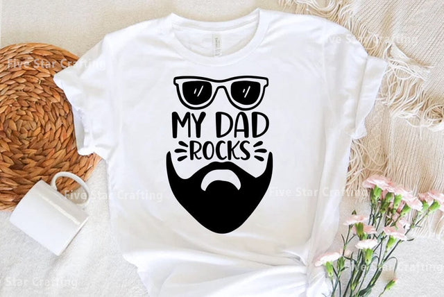 Dad SVG Design, My dad rocks SVG FiveStarCrafting 