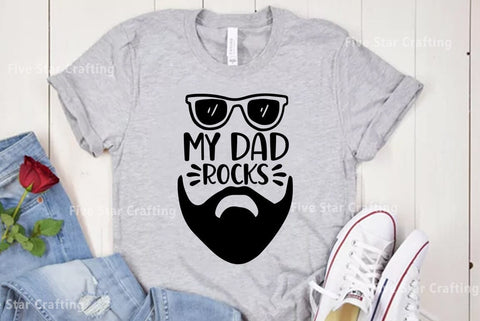 Dad SVG Design, My dad rocks SVG FiveStarCrafting 