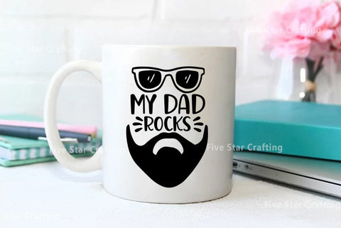 Dad SVG Design, My dad rocks SVG FiveStarCrafting 