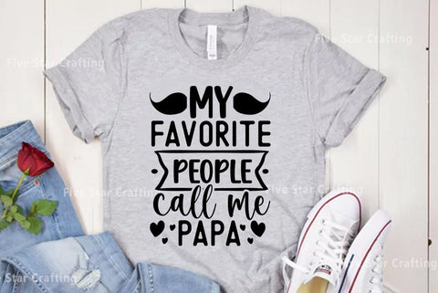 Dad SVG Design, My favorite people call me papa SVG FiveStarCrafting 