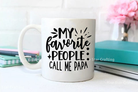 Dad SVG Design, My favorite people call me papa SVG FiveStarCrafting 