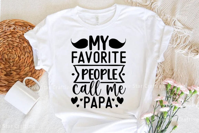 Dad SVG Design, My favorite people call me papa SVG FiveStarCrafting 
