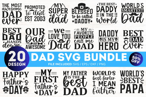 DAD SVG Designs Bundle, PAPA SVG BUNDLE SVG Regulrcrative 
