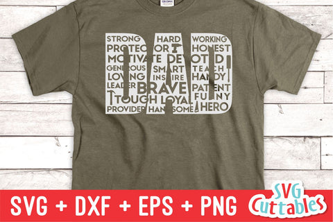 Dad svg - Father's Day - Dad Shirt Design - Dad Word Art - Cut File - svg - dxf - eps - png - Silhouette - Cricut SVG Svg Cuttables 
