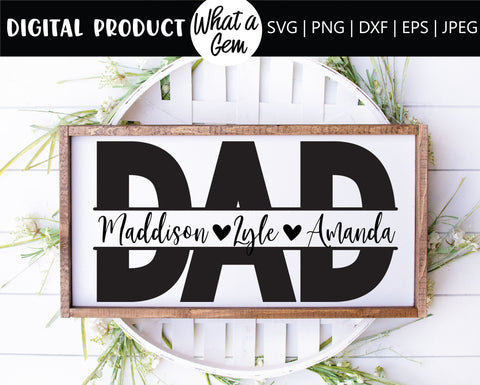 Dad SVG | Fathers Day SVG | Dad Monogram | Personalized fathers Day SVG | Fathers Day Gift | Gift for Dad | 1st Fathers Day | Bonus Dad svg SVG What A Gem SVG 