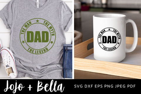Dad Svg, Fathers Day SVG, Dad Shirt Svg, Dad The Man The Myth The Legend, Svg Files for Cricut, Silhouette Files, SVG SVG Jojo&Bella 