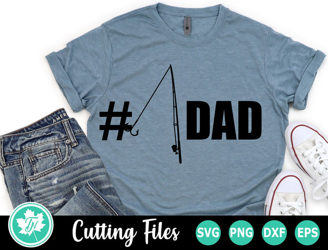 Dad SVG | Fishing SVG | #1 Dad SVG SVG TrueNorthImagesCA 