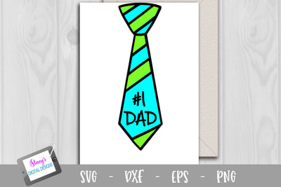 Dad SVG - Number one Dad Neck Tie SVG SVG Stacy's Digital Designs 