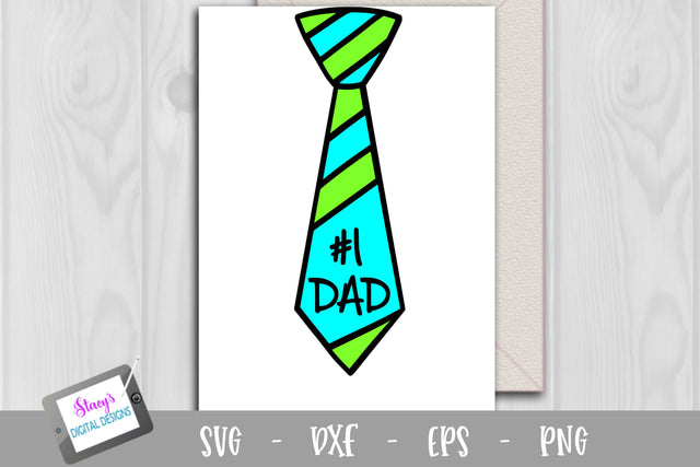 Dad SVG - Number one Dad Neck Tie SVG SVG Stacy's Digital Designs 