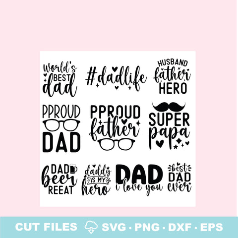 Dad SVG Quote Bundle SVG Elise Cellucci 
