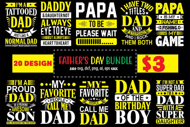 Dad t-shirt design bundle SVG shah alam 