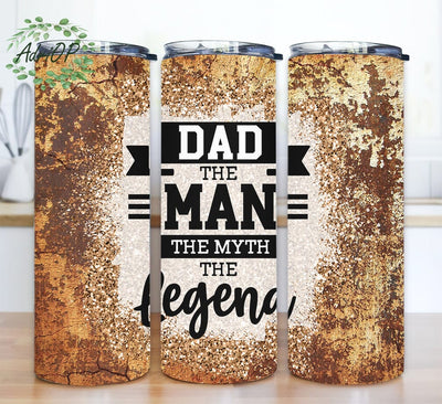Dad The Man The Myth The Legend 20oz Skinny Tumbler Png, Fathers Day Tumbler, Wood Tumbler Wrap Png, Father Tumbler Png, Sublimation Wrap Sublimation AdriOP 