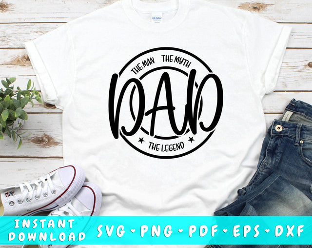 Dad The Man The Myth The Legend SVG SVG HappyDesignStudio 